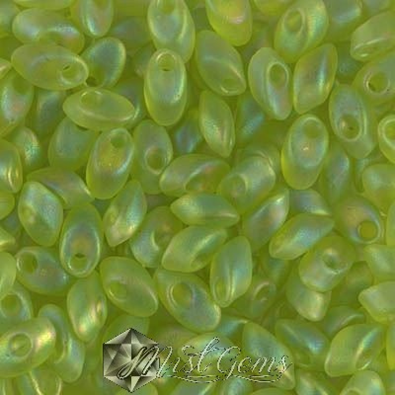 Long Magatama LMA 0143FR Matted Transparent Chartreuse AB