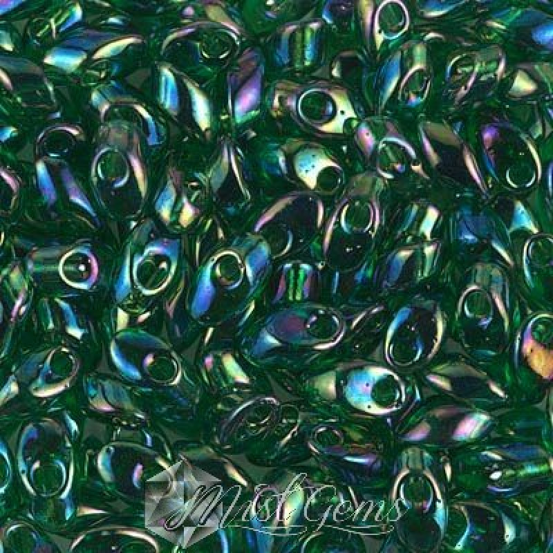 Long Magatama LMA 0179 Transparent Green AB
