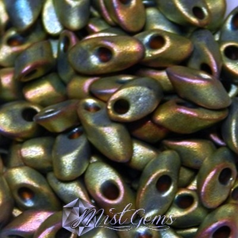 Long Magatama LMA 2035 Matted Metallic Khaki Iris