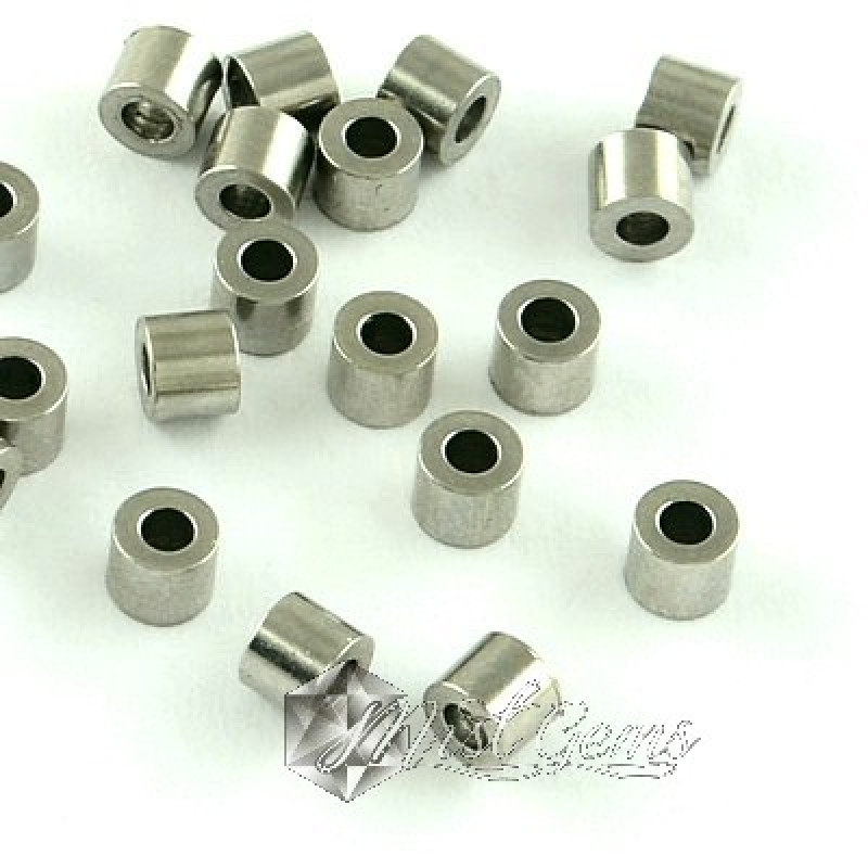 Margele inox cilindru 3X2mm- 10 buc.