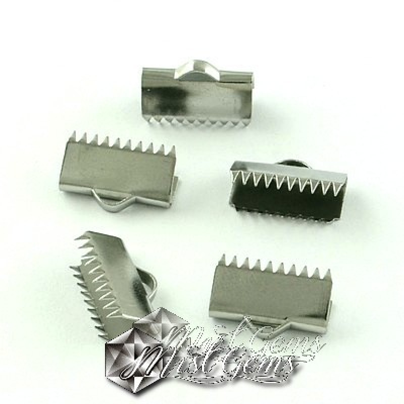 Terminatie din inox cu zimti argintiu 15X6mm-2buc