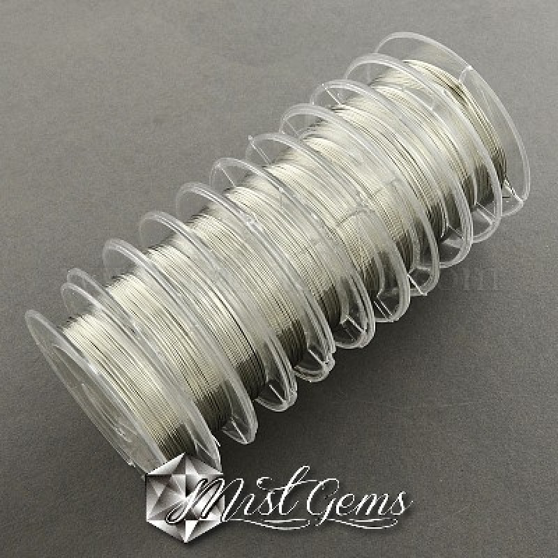 Sarma din cupru argintie grosime-0,20mm,lungime 40m