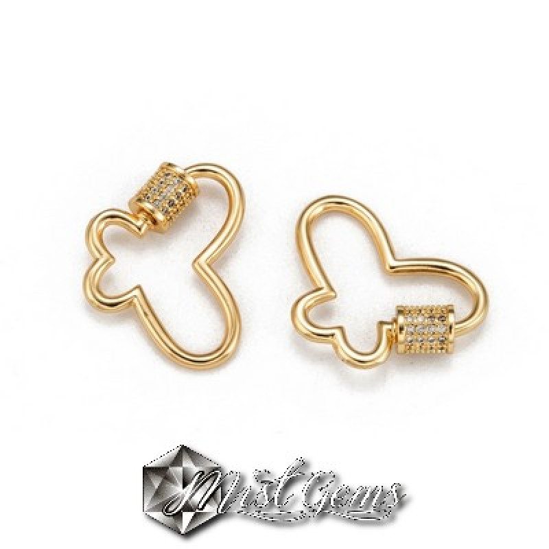 Inchizatoare cu filet si cubic zirconia-fluture