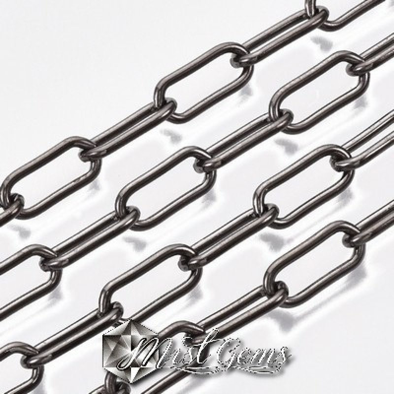 Lant cu zale supradimensionate-14mm despicate gunmetal-0.5m