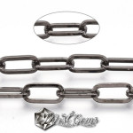 Lant cu zale supradimensionate-12.5mm despicate gunmetal-0.5m