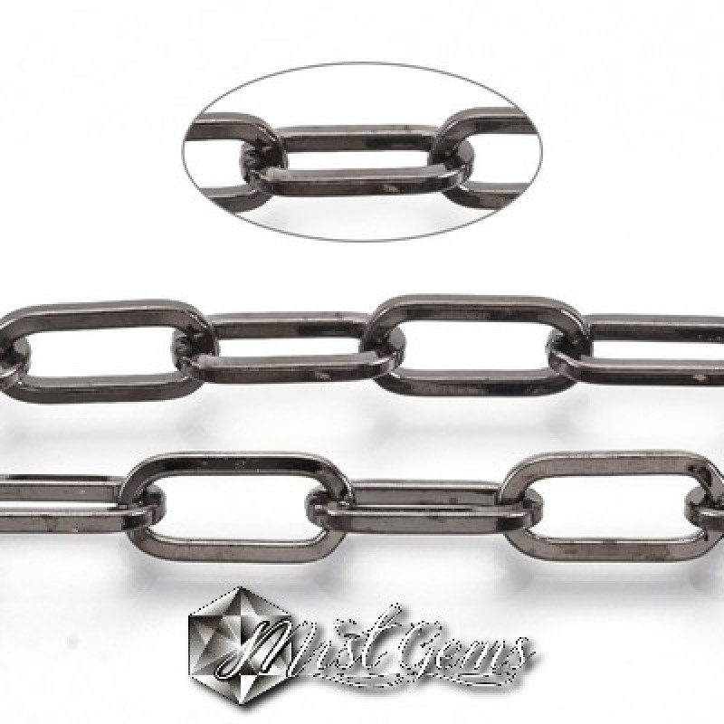 Lant cu zale supradimensionate-12.5mm despicate gunmetal-0.5m
