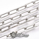 Lant cu zale supradimensionate-12.5mm despicate argintiu-0.5m