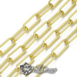 Lant auriu cu zale supradimensionate-24.4mm despicate-0.5m