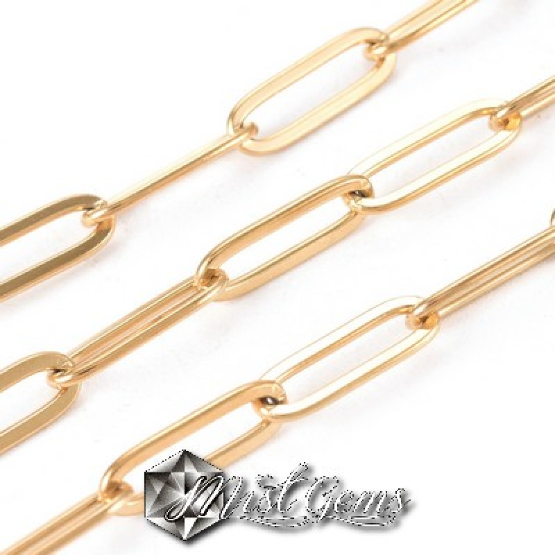 Lant auriu cu zale sudate 12mm din inox -0.5m