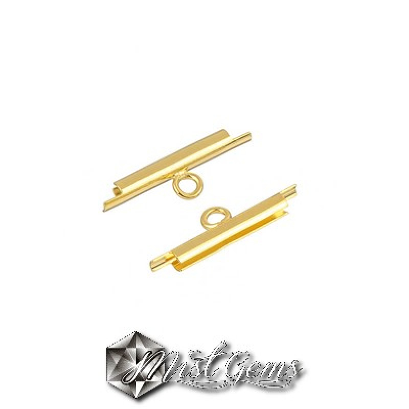 Terminatie pentru margele Miyuki Delica 10mm-auriu-2buc