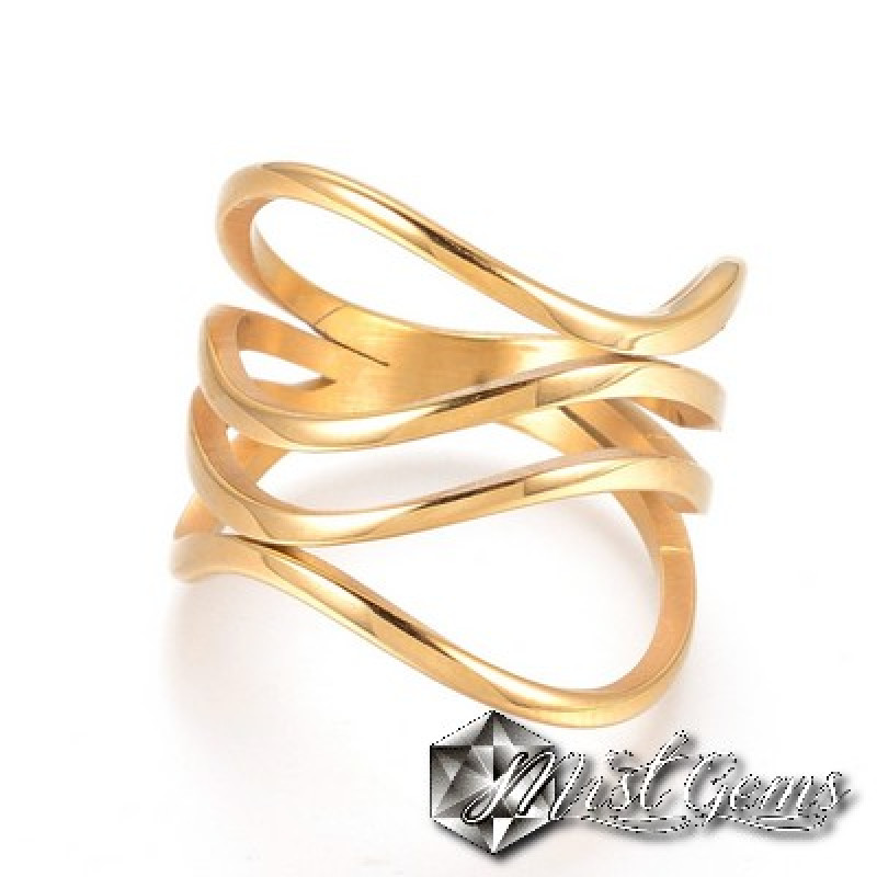 Inel Inox placat cu aur 18k.