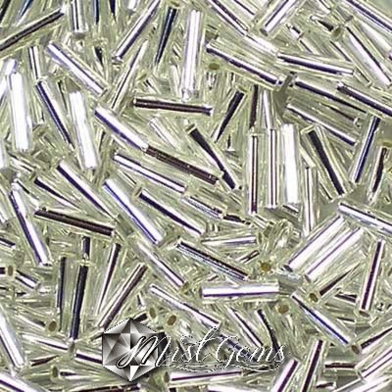 Miyuki Bugle BB2-0001 Silverlined Crystal