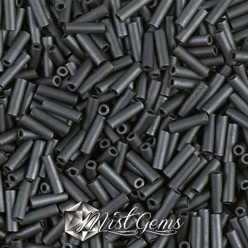 Miyuki Bugle BB2-2002 Matted Metallic Silver Grey