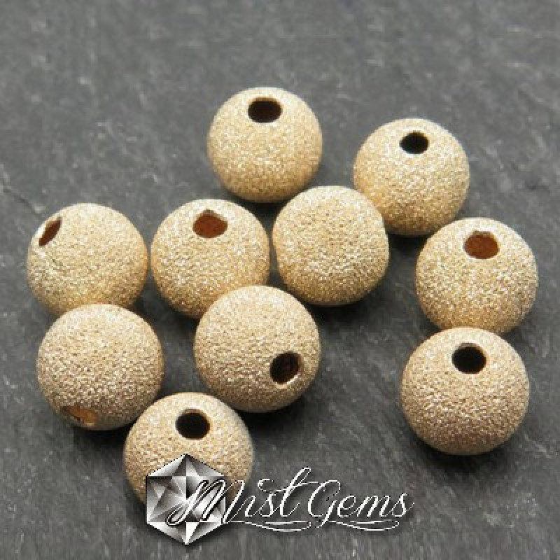 Sfere  (Bile) Gold Filled-Stardust (Praf de Stele)-3.0mm -4buc.