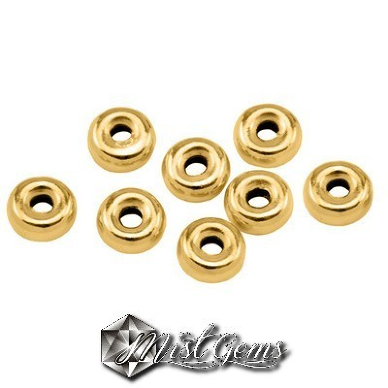 Rondele Gold Filled-Lucioase-3,2X1,6mm;Gaura 1.2mm -10buc.
