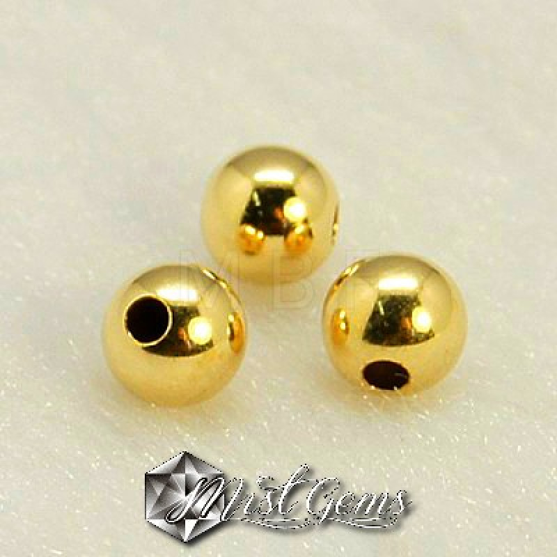 Sfere  (Bile) Gold Filled-Lucioase-2.5mm;Gaura 0.9mm -10buc.
