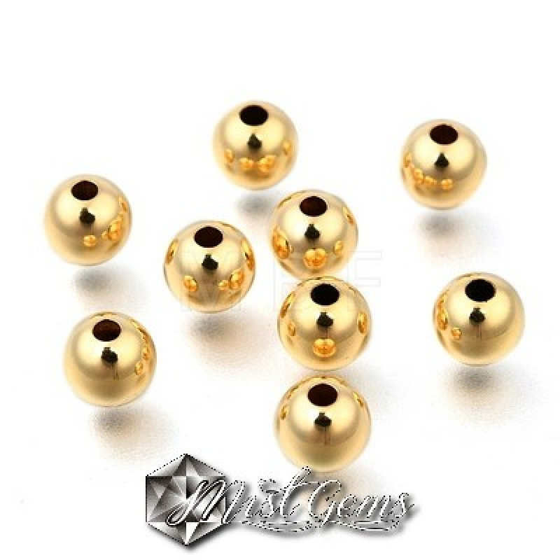 Sfere  (Bile) Gold Filled-Lucioase-2.0mm;Gaura 0.9mm -10buc.