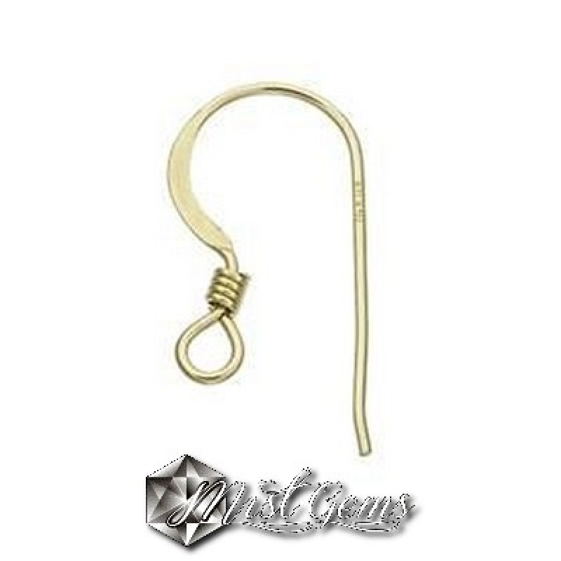 Baza Confectionat Cercei Carlig-Gold Filled-19X8mm -1per.