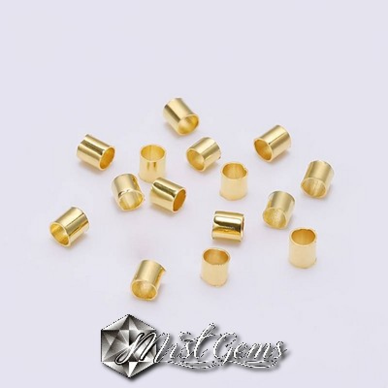 Crimpi Tubulari Gold Filled-2,0X1,2mm;Gaura 1.8mm -4buc.