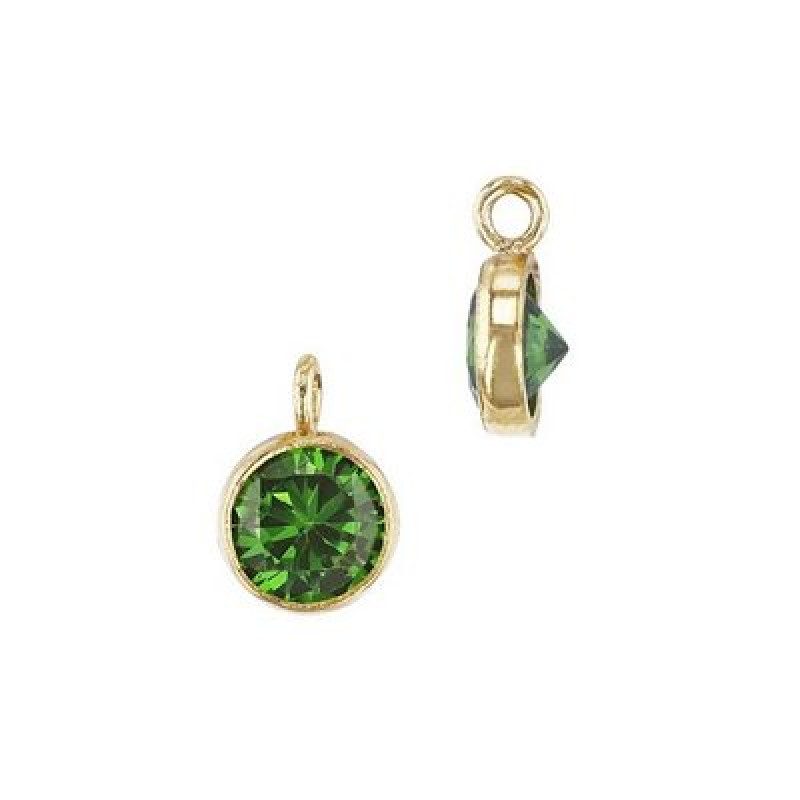 Pandantiv cu Cubic Zirconia Verde Gold Filled -4mm-1buc