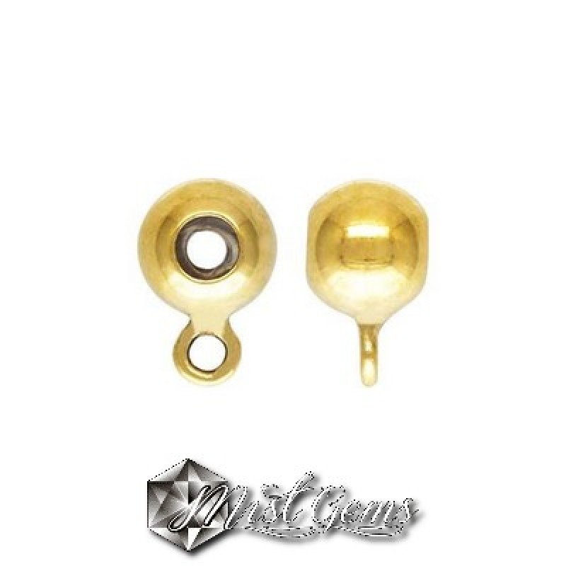 Sfere(Bile) cu Silicon si za de prindere Gold Filled 4.0mm -1buc.