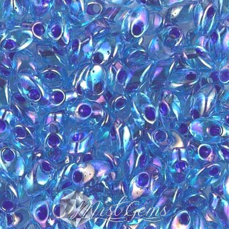 Long Magatama LMA 0353 Lined Blue Violet AB