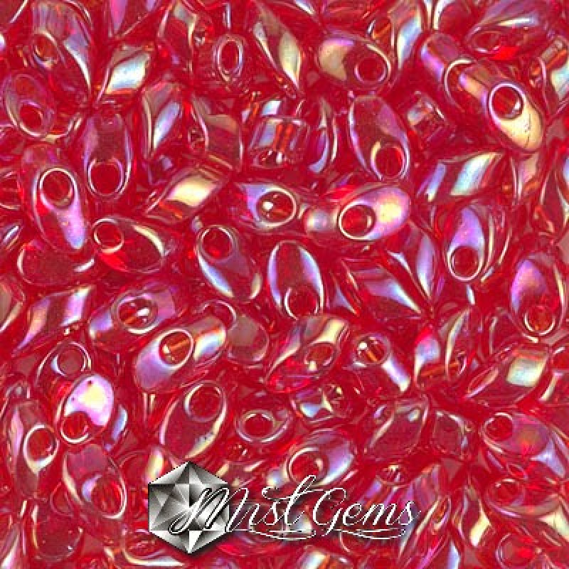 Long Magatama LMA 0254 Transparent Red AB