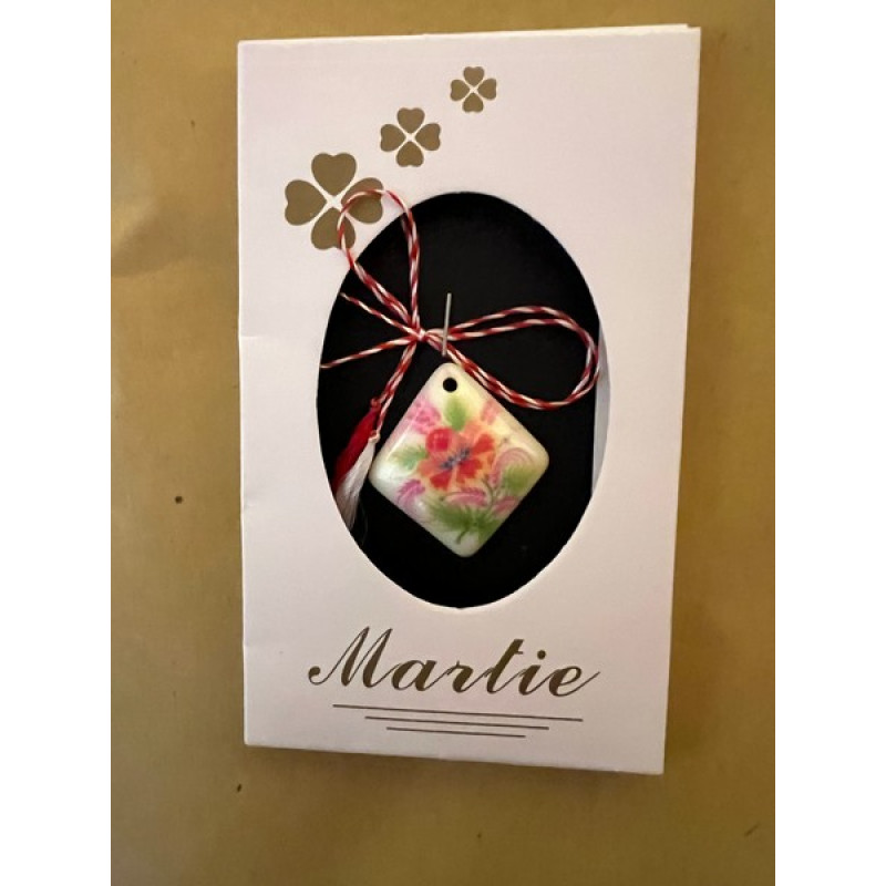 Martisoare din plastic cu motive florale-48buc