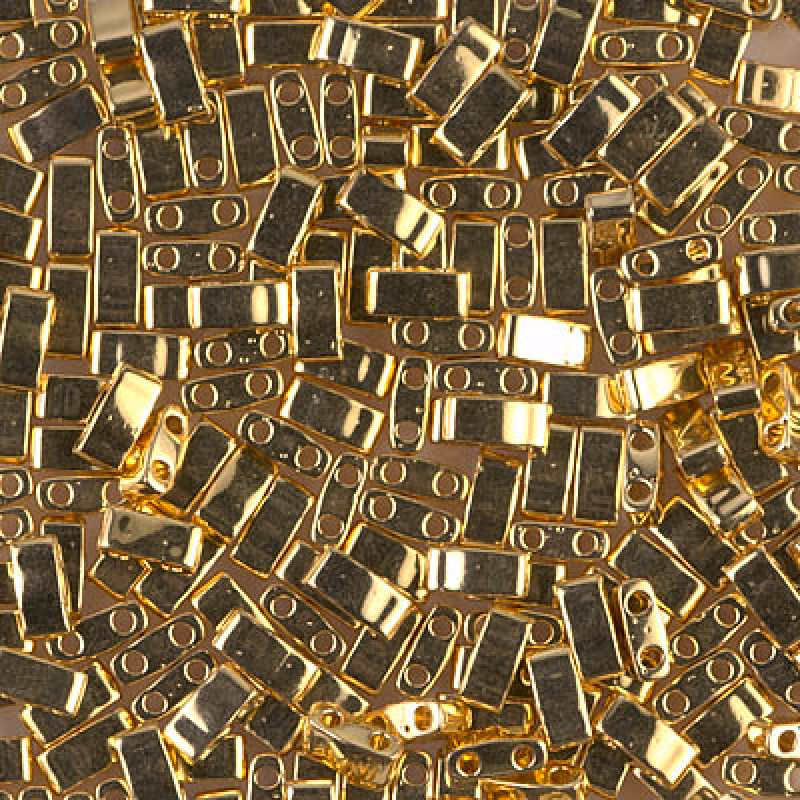 Miyuki Half-Tila 0191-24kt Gold Plated-HTL191-2 grame