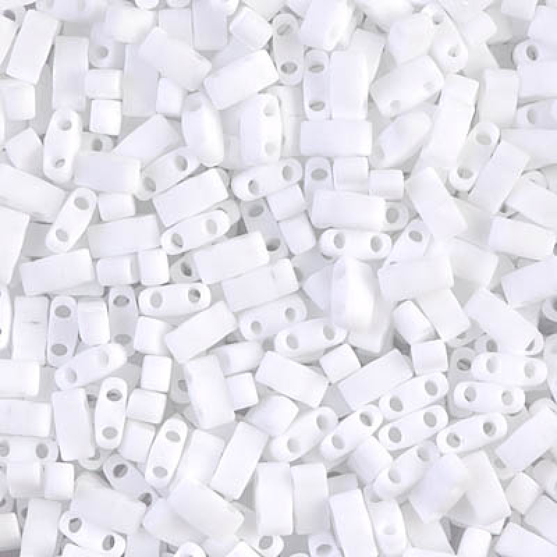 Miyuki Half-Tila 0402F-Opaque Matte White-HTL402F