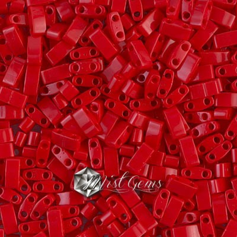 Miyuki Half-Tila 0408-Opaque Red-HTL408