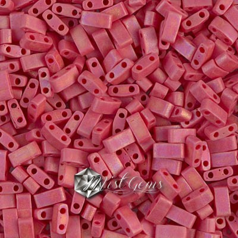 Miyuki Half-Tila 0408FR-Opaque Matte Red AB-HTL408FR