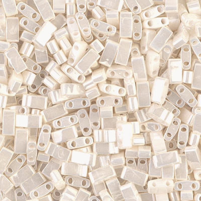 Miyuki Half-Tila 0592-Ivory Pearl Ceylon-HTL592