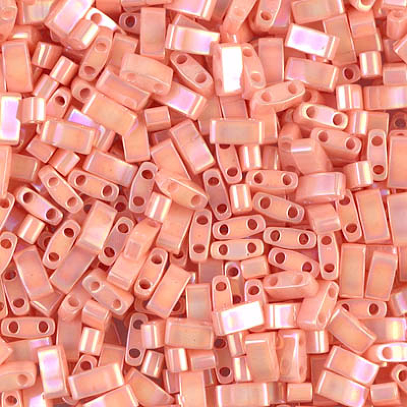 Miyuki Half-Tila 0596-Semi-Matte Opaque Salmon-HTL596