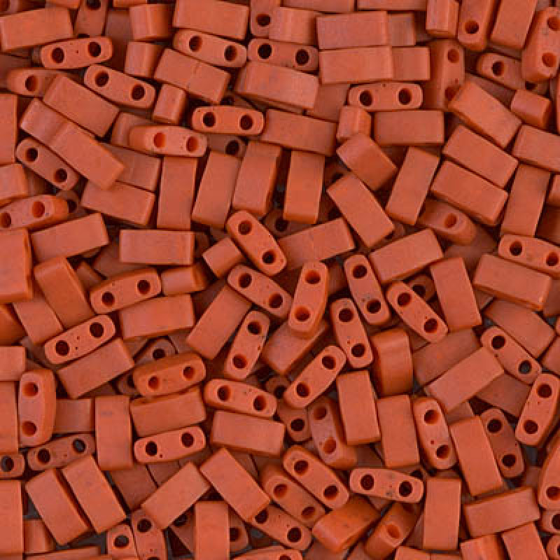 Miyuki Half-Tila 2315-Matted Opaque Terra Cotta-HTL2315