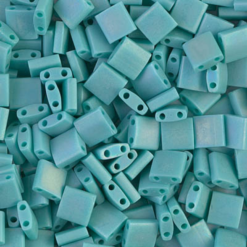 Miyuki Tila 0412FR-Matte Opaque Turquoise Green AB-TL412FR