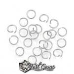 Zale din inox  argintii 4X0.5mm -100 buc