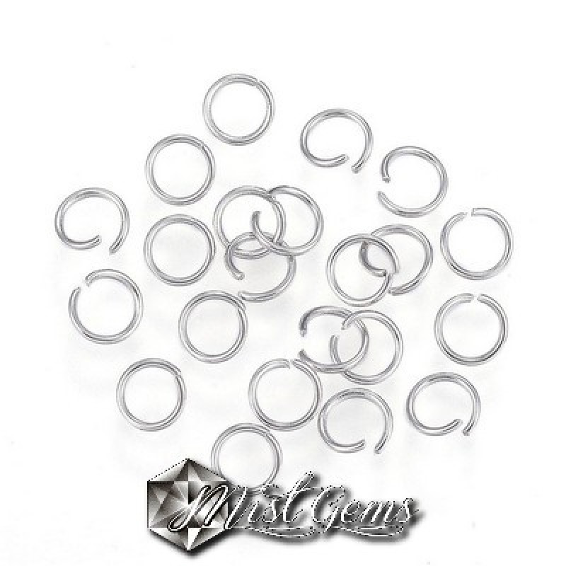 Zale din inox  argintii 4X0.5mm -100 buc