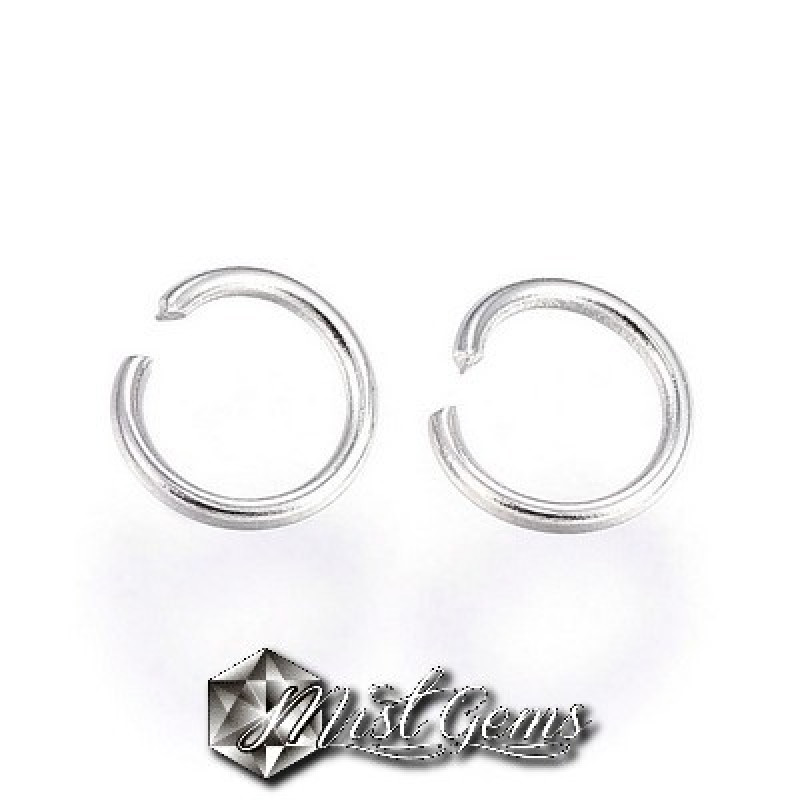 Zale din inox  argintii 6X0.7mm -50 buc