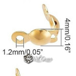 Acoperitoare de nod din inox auriu-3mm-2buc
