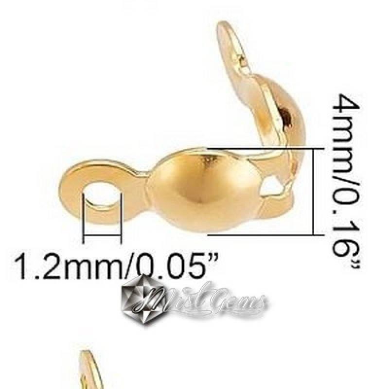 Acoperitoare de nod din inox auriu-3mm-20buc