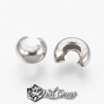 Acoperitoare de nod din inox,4mm,argintie-10 buc