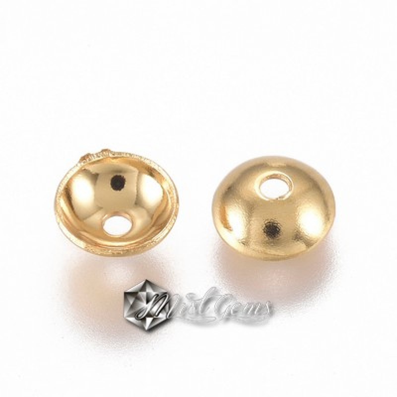 Capac inox placat cu Aur 18k-4mm-20 buc.