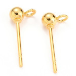 Baza Cercei Sfere din Inox Placati cu Aur 18k-3mm -1per