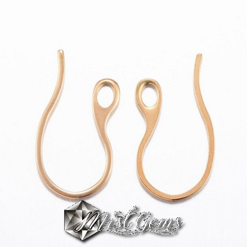 Baza cercei inox carlig mare placati cu ioni in camp electrostatic 22x11.5x1mm