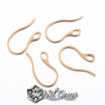 Baza cercei inox carlig mare placati cu ioni in camp electrostatic 22x11.5x1mm