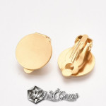 Baza cercei inox clips aurii cu platou