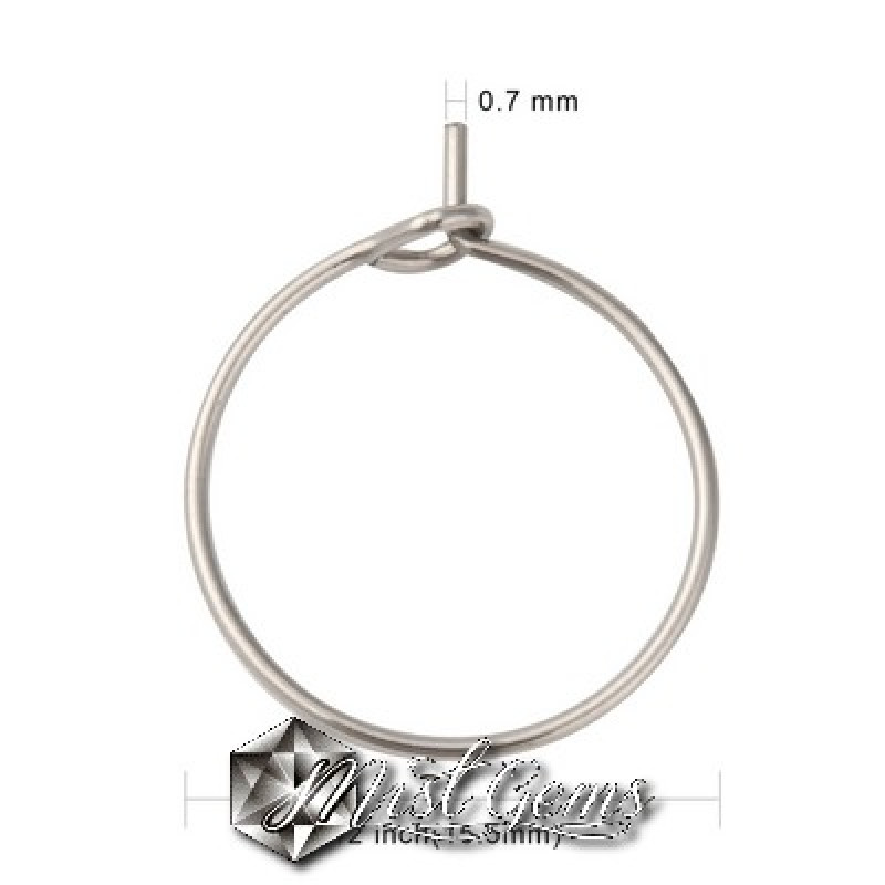 Baza cercei inox argintii cerc diametrul 15mm 