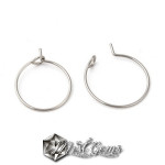 Baza cercei inox argintii cerc diametrul 15mm