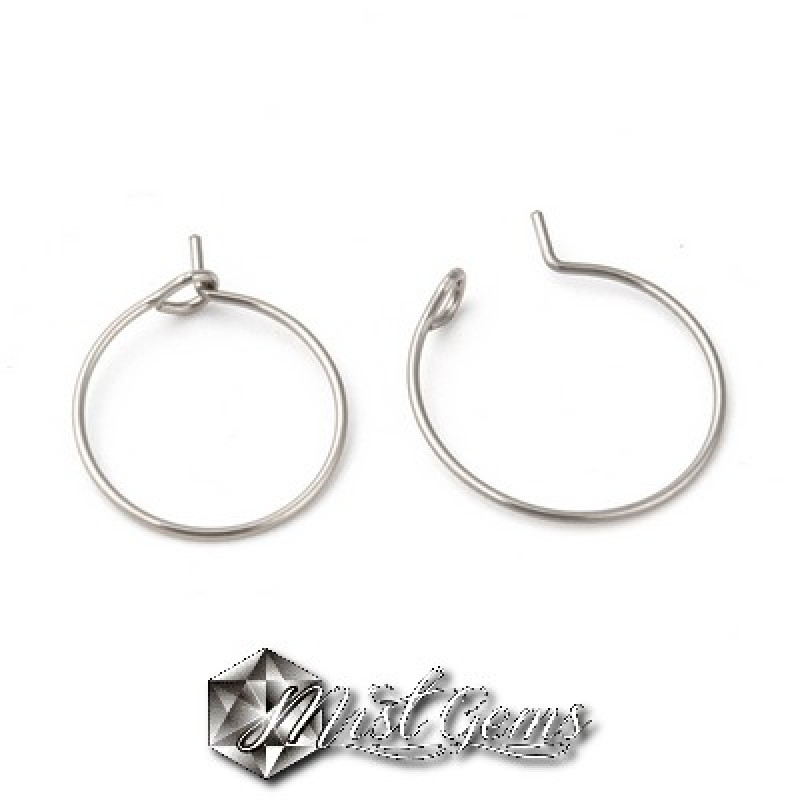 Baza cercei inox argintii cerc diametrul 15mm 